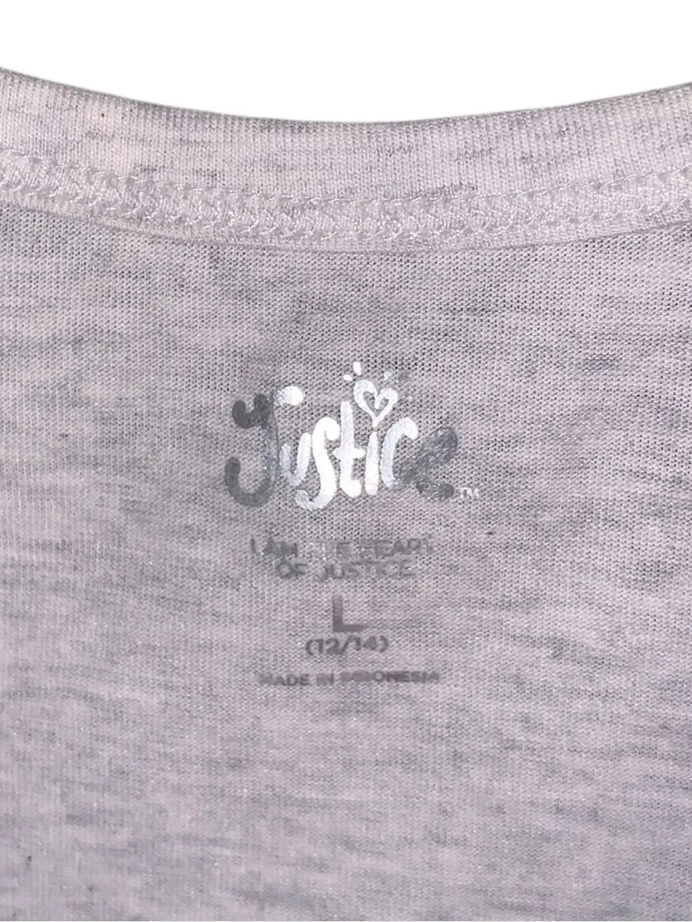 NWT Justice “We Are The Future” Grey Front Knot Short Sleeve Top African
